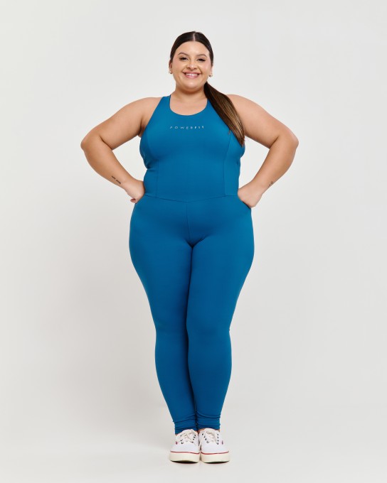 Macacão Modelador Plus Size Cobalt Blue Power Fit