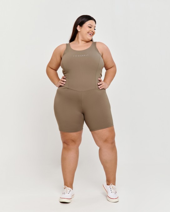 Macaquinho Modelador Plus Size Castan