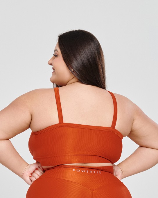 Top Canelado Alcinha Plus Size Fire