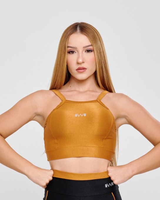Top Canelado Alcinha Copper