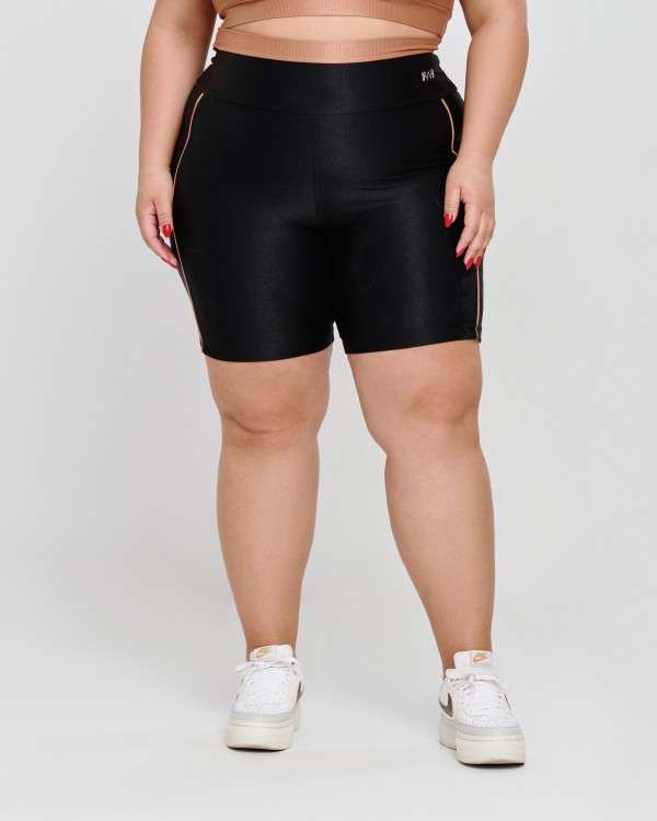 Bermuda Glow Canelada com Bolso Plus Size Mocha