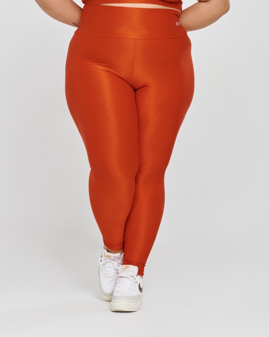 Calça Canelada Recorte V Plus Size Fire