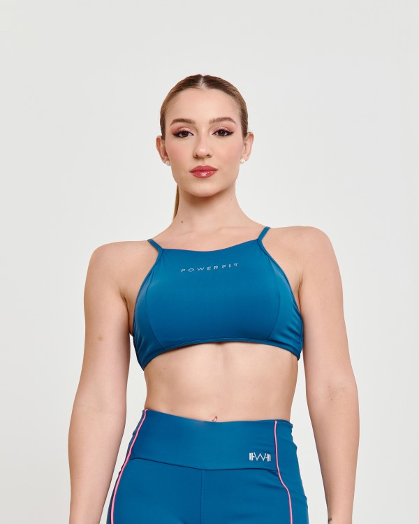 Top Detalhe em Tiras Cobalt Blue