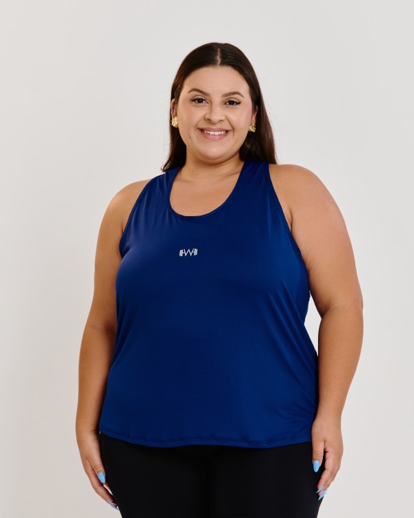 Regata Nadador Dry Fit Plus Size Marinho