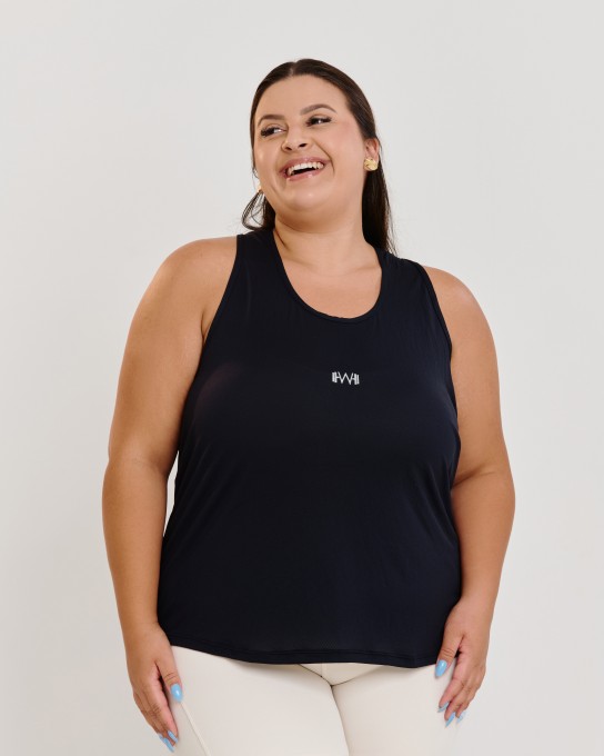 Regata Nadador Dry Fit Plus Size Preto