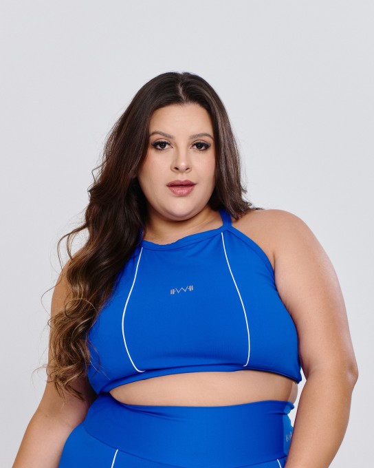 Top Vivo Colors Plus Size Azul