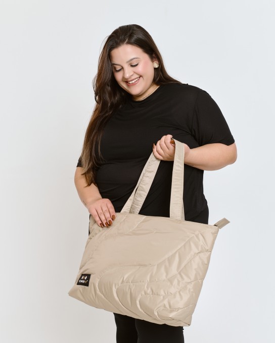 Bolsa Puffer Waves Nude