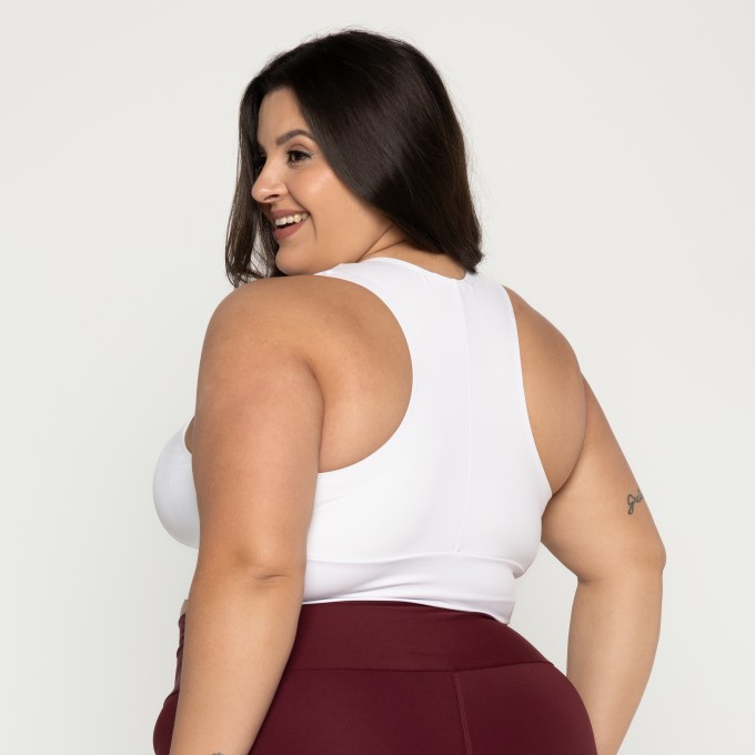 Top Nadador Plus Size Branco