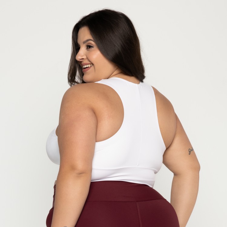 Top Nadador Plus Size Branco