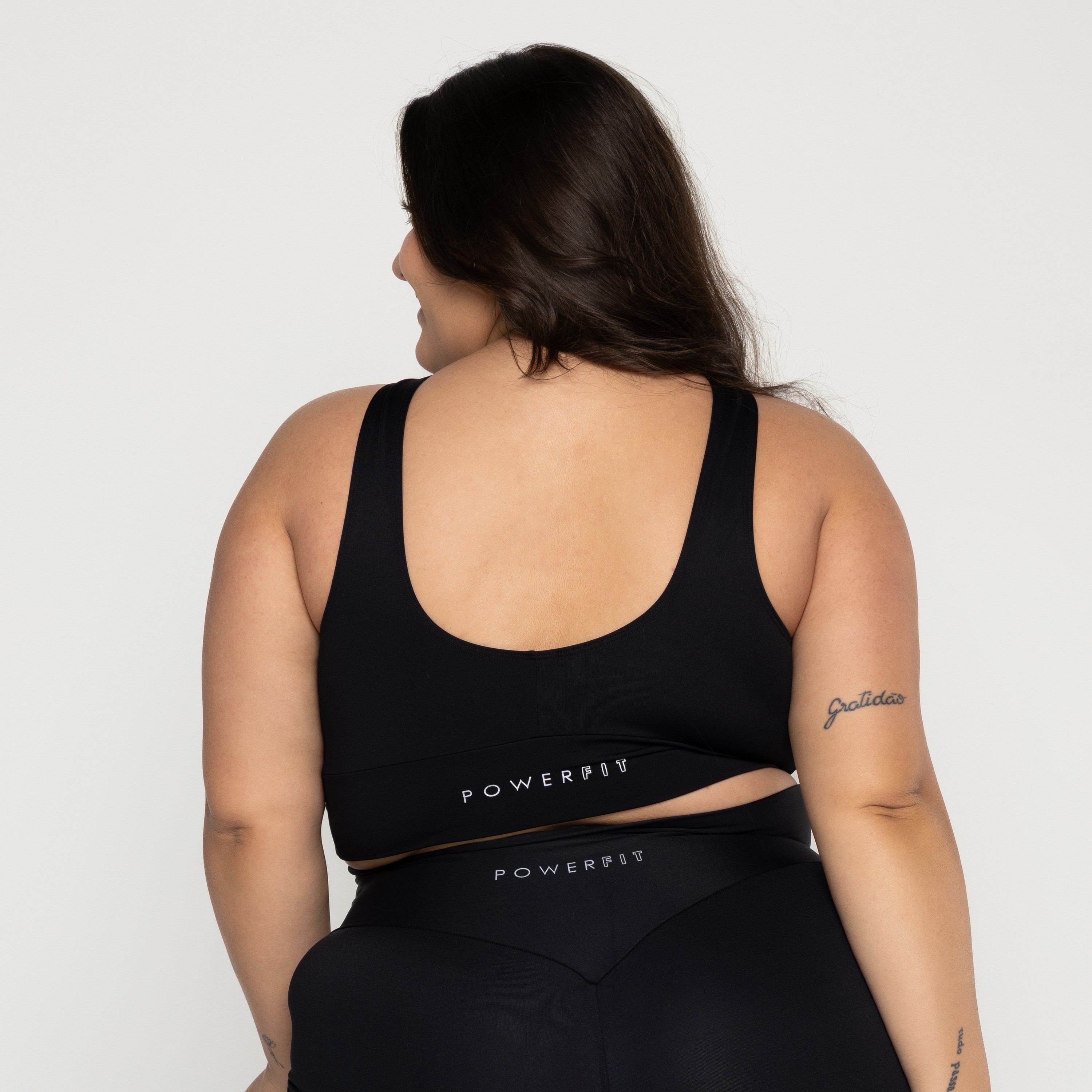 Top Cruzado 3 em 1 Plus Size Preto