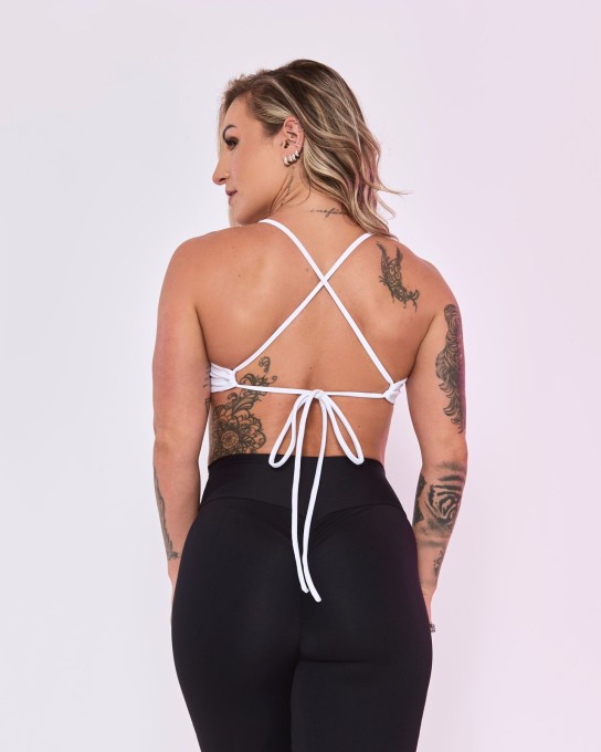 Top Frente Única de Amarração Branco