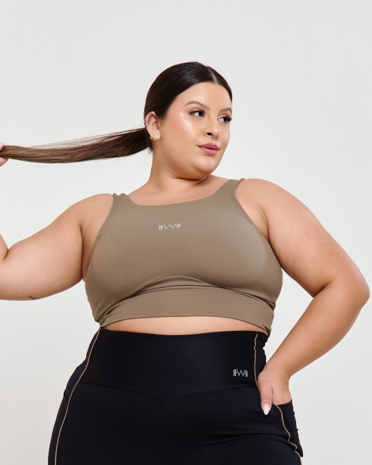 Top Cropped Motion Plus Size Castan