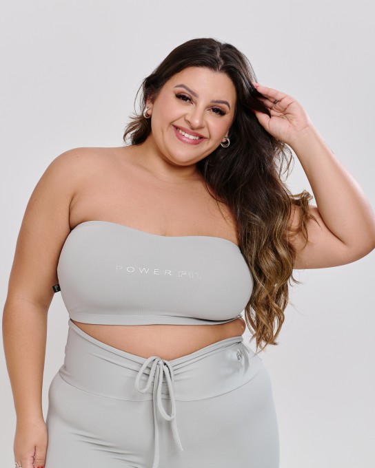 Top Faixa Essential Plus Size Silver