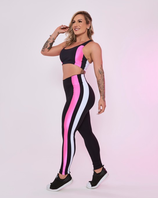 Calça Amazing Preto com Rosa
