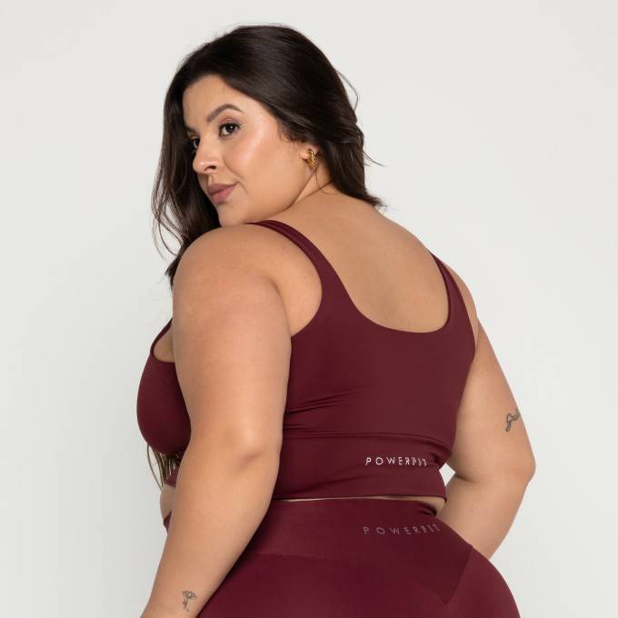 Top Faixa com Alças Motion Plus Size Preto - Power Fit