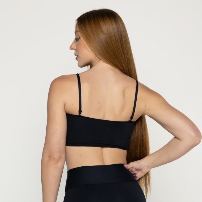 Top Faixa com Alças Motion Preto