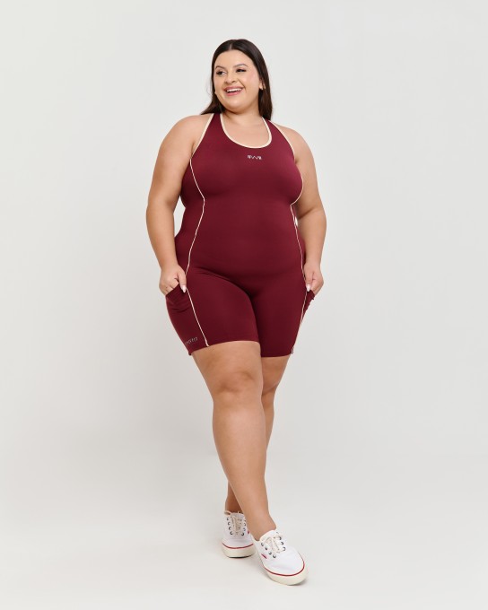 Macaquinho Vivo Motions com Bolso Plus Size Valentino
