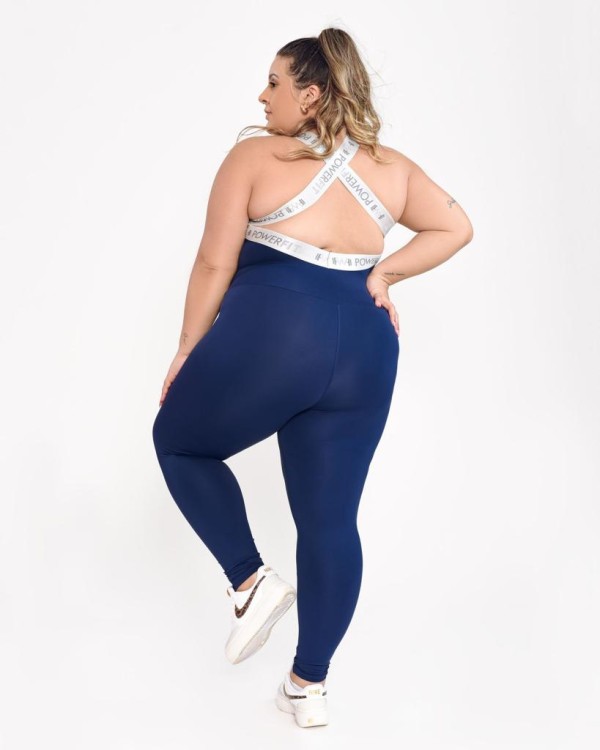 Macacão Chapa Barriga Plus Size Marinho