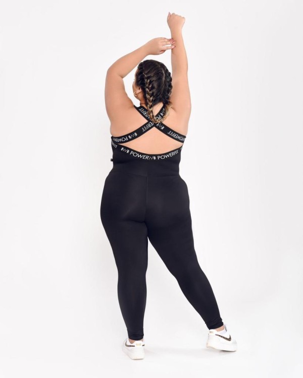 Macacão Chapa Barriga Plus Size Preto