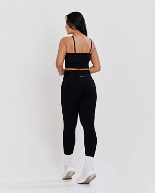 Top Cropped Basic Preto
