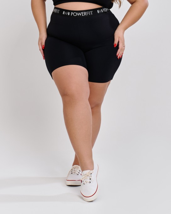 Short Basic Sport Plus Size Preto