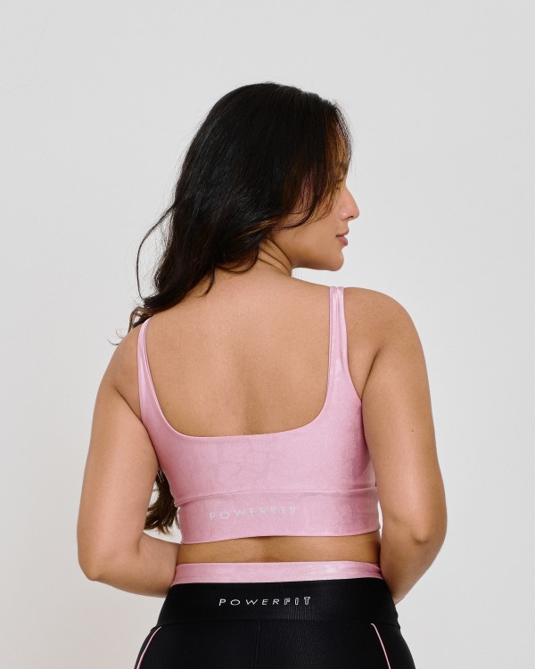 Top Cropped Motion Plus Size Rosê