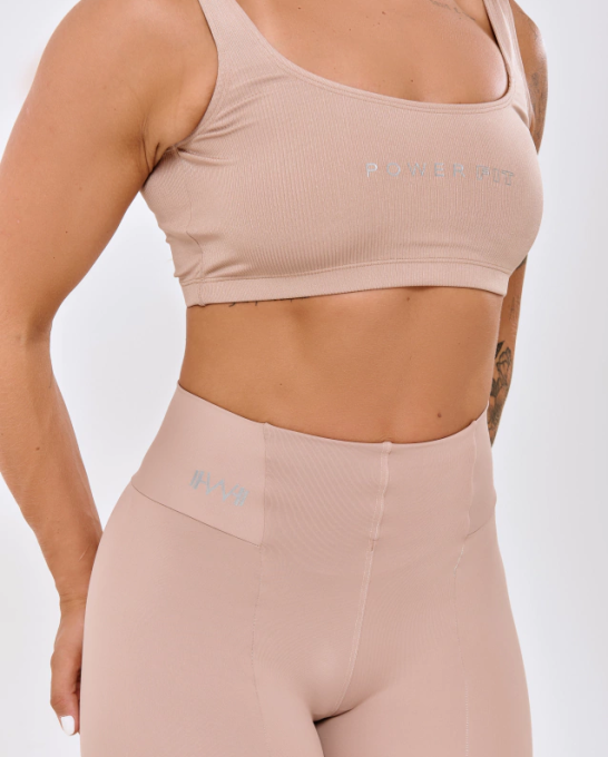 Top Basic Canelado Nude