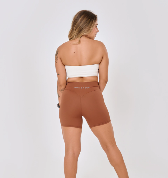 Short Recortes Marrom