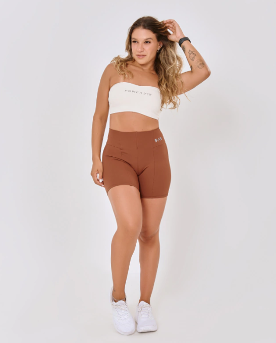 Short Recortes Marrom