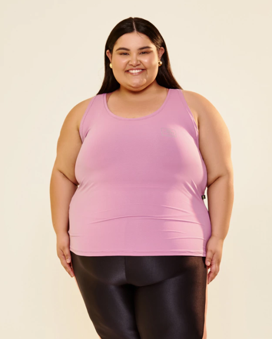 Regata Dry Fit Tapa Bumbum Plus Size Lilás