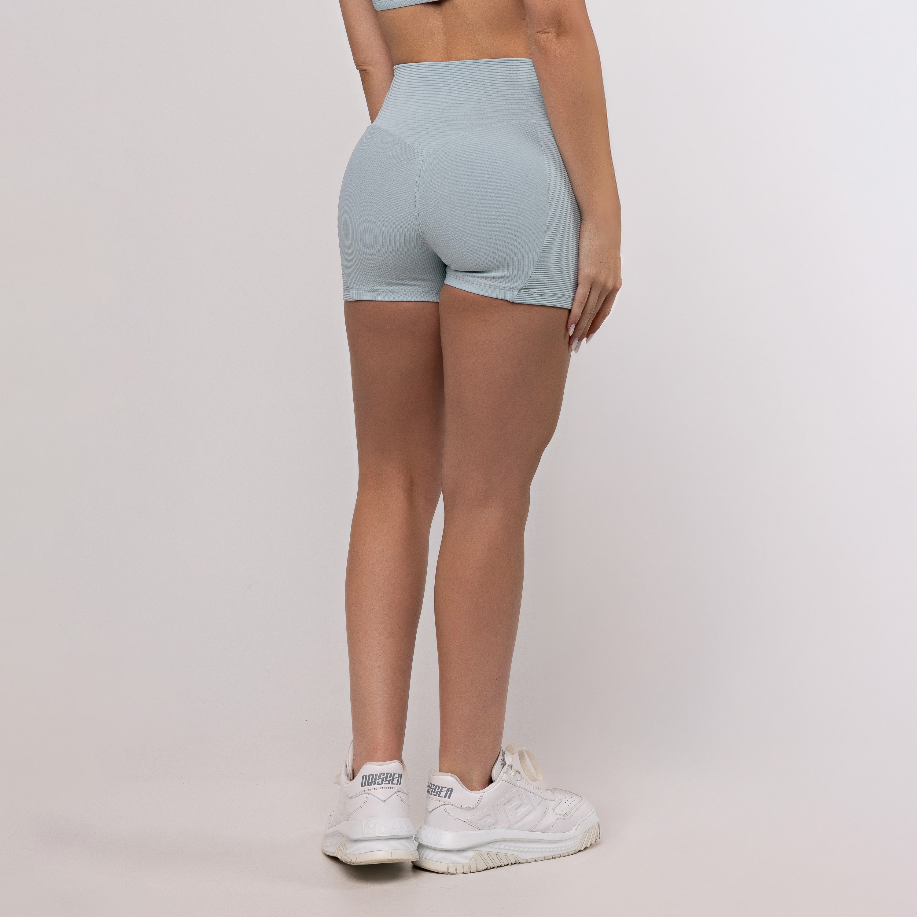 Short Canelado Recorte