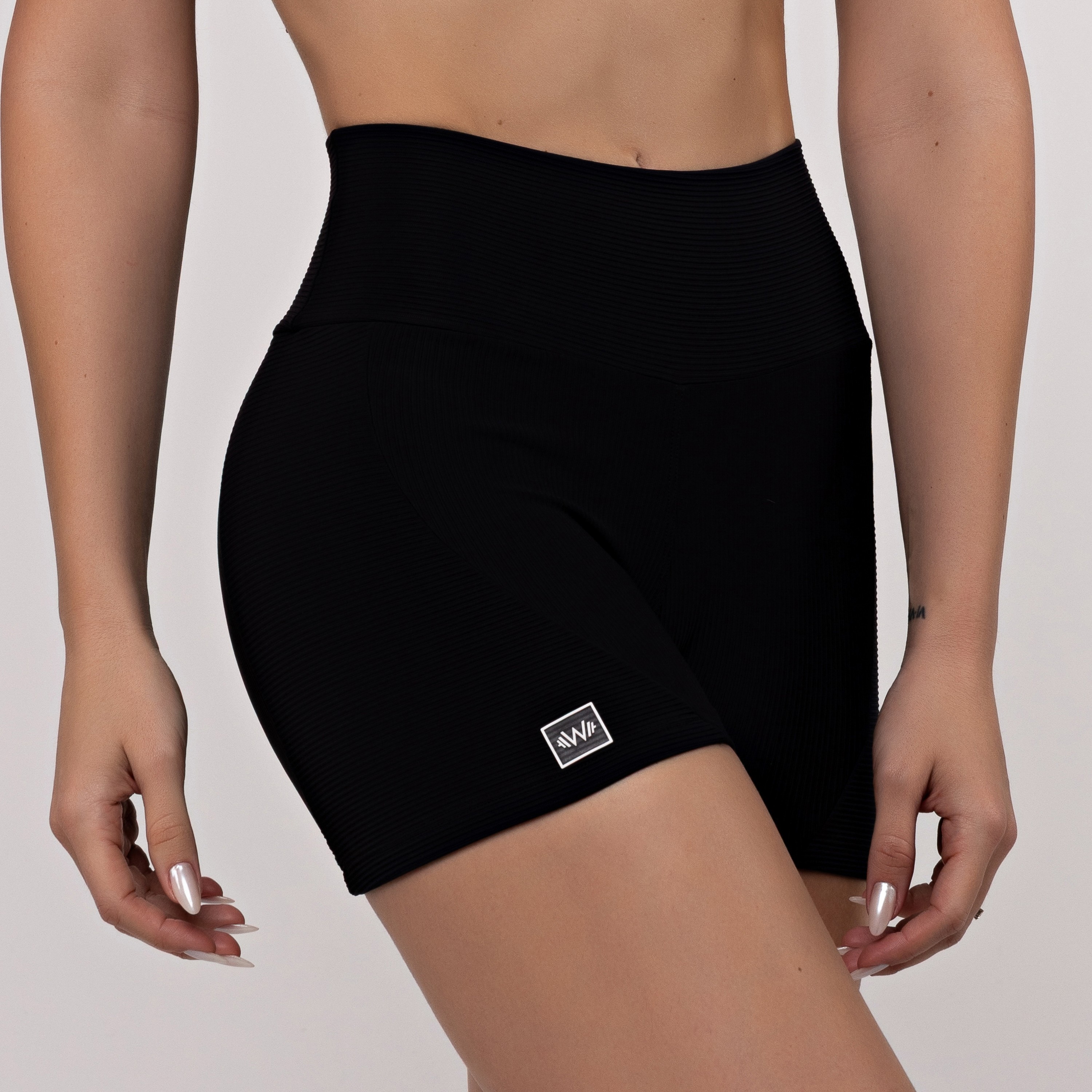 Short Canelado Recorte