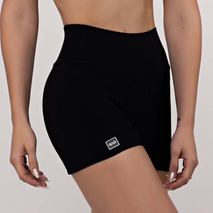 Short Canelado Recorte