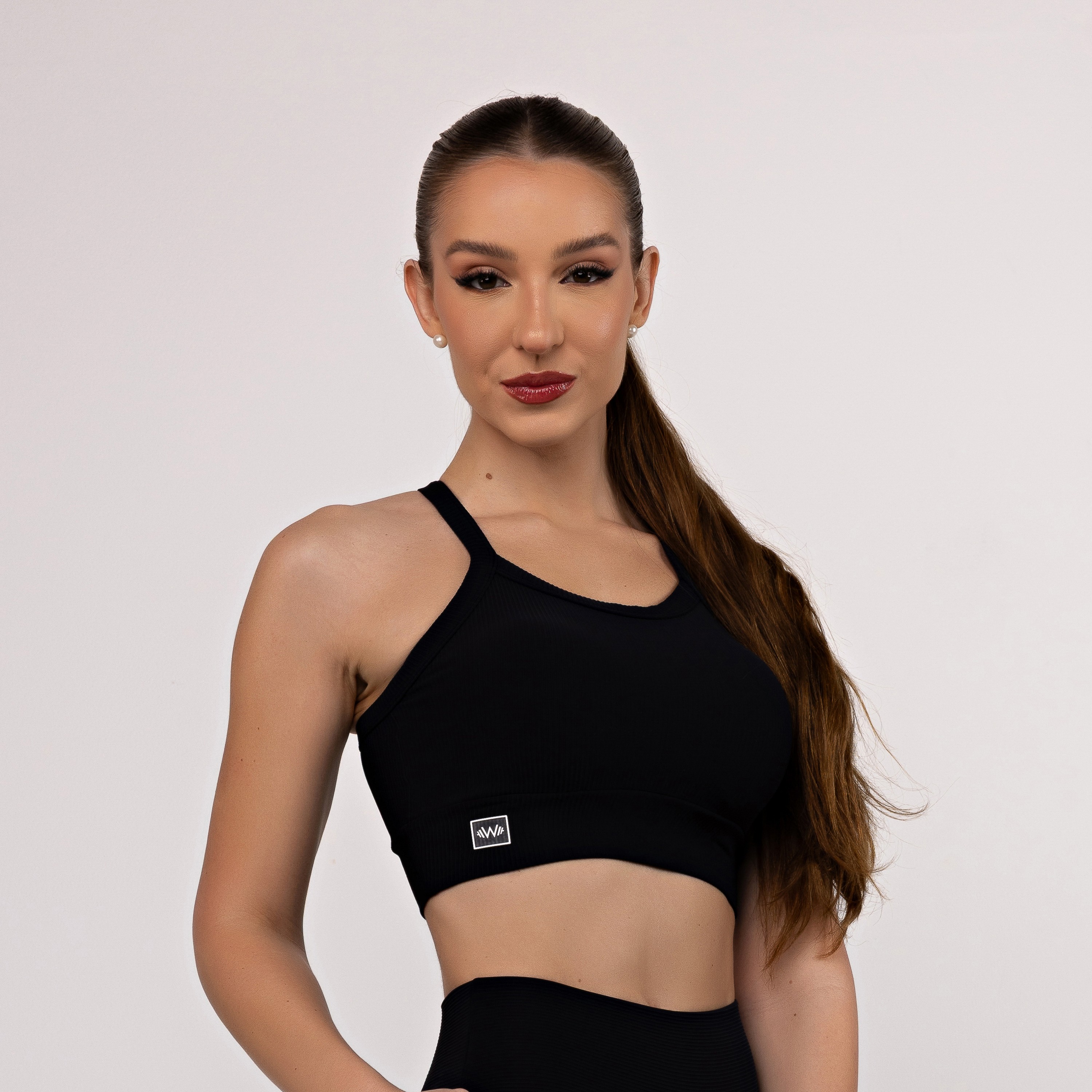 Top Canelado Alças Cruzadas