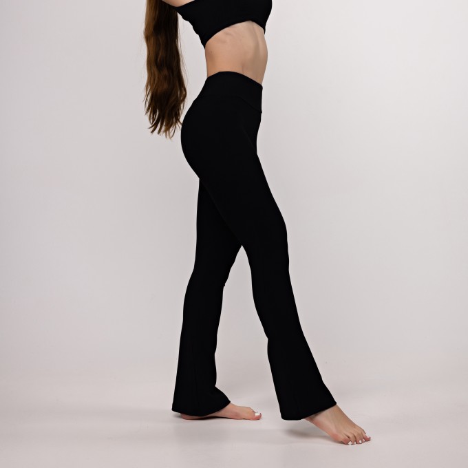 Calça Legging Flare Canelada