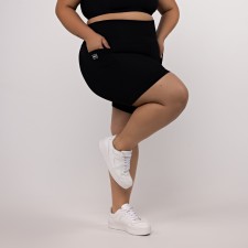 Bermuda Canelada Plus Size com Bolso