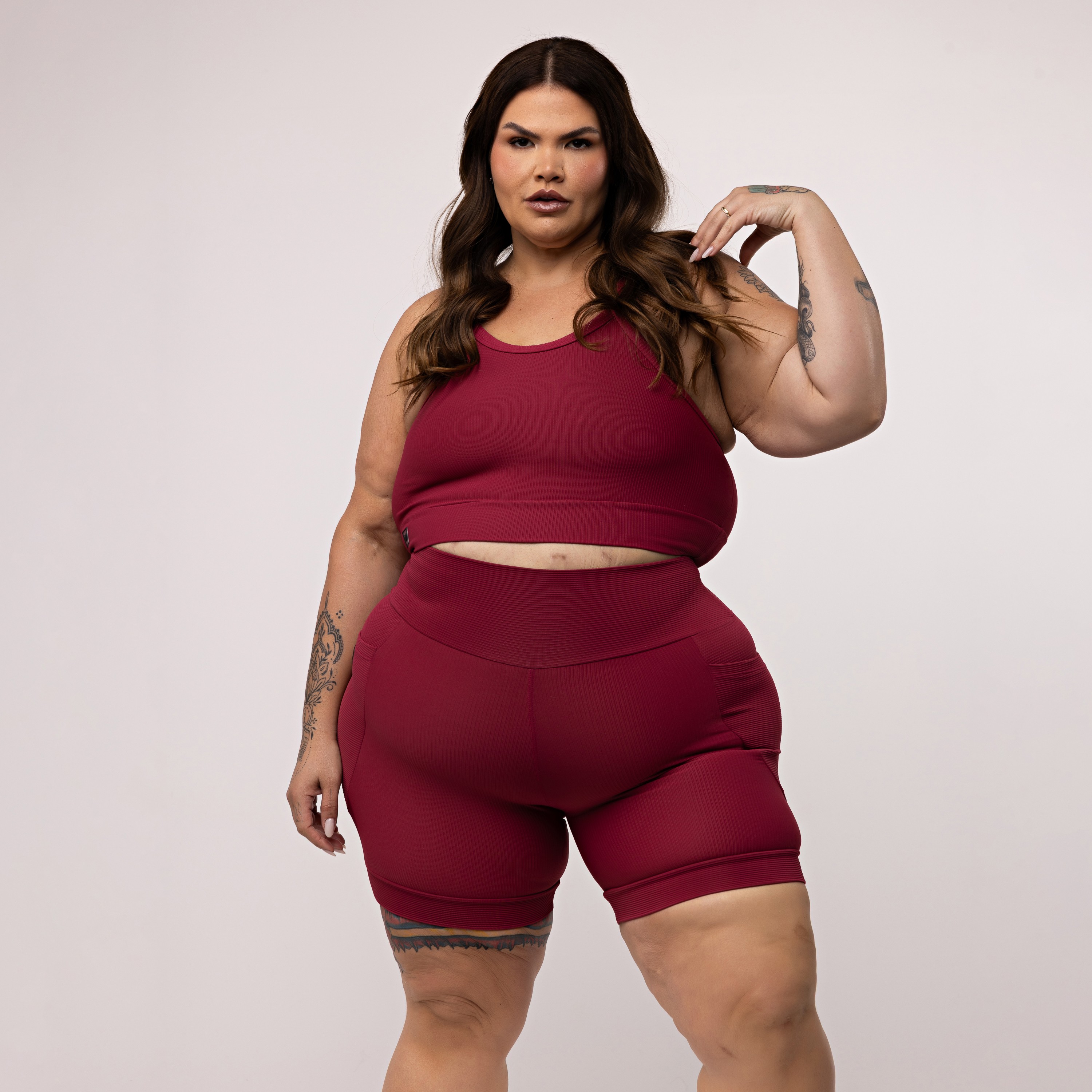 Top Canelado Alças Cruzadas Plus Size - Power Fit