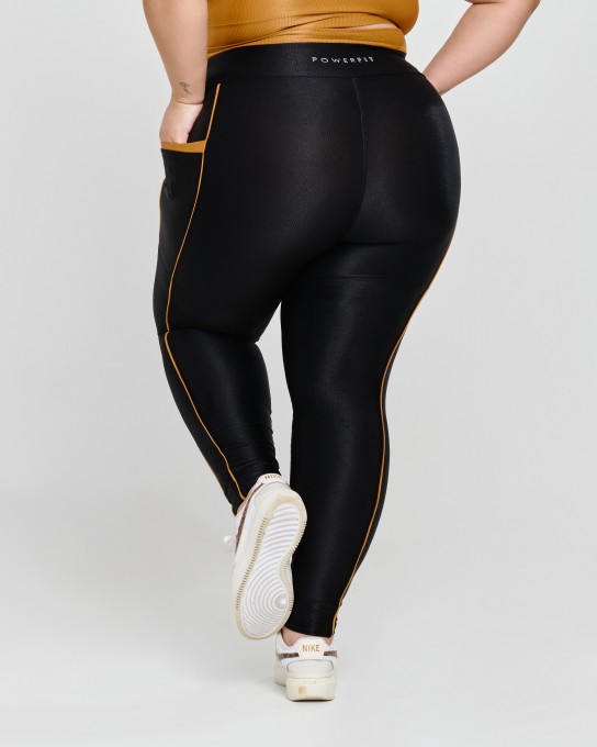 Calça Glow Canelada com Bolso Plus Size Copper