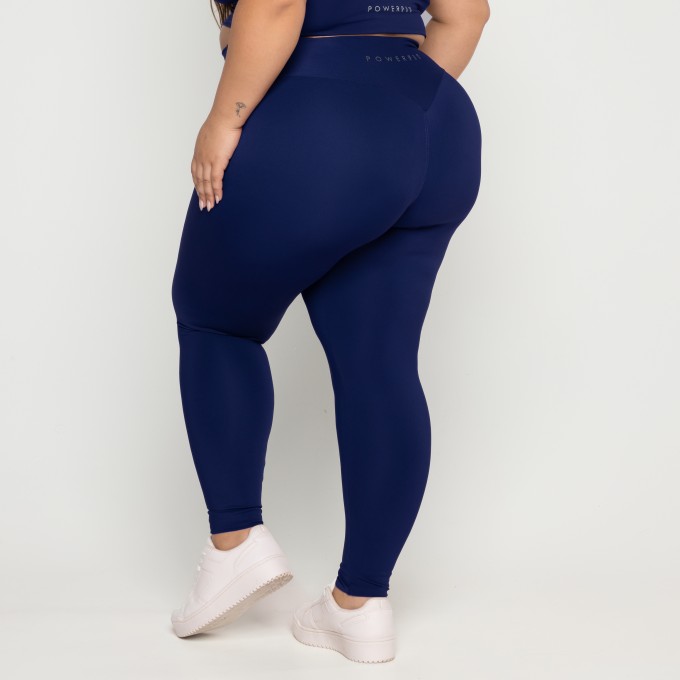 Calça Recortes Montaria Plus Size Marinho
