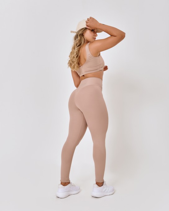 Calça Recortes Montaria  Nude