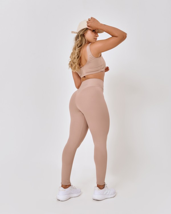 Calça Recortes Montaria  Nude