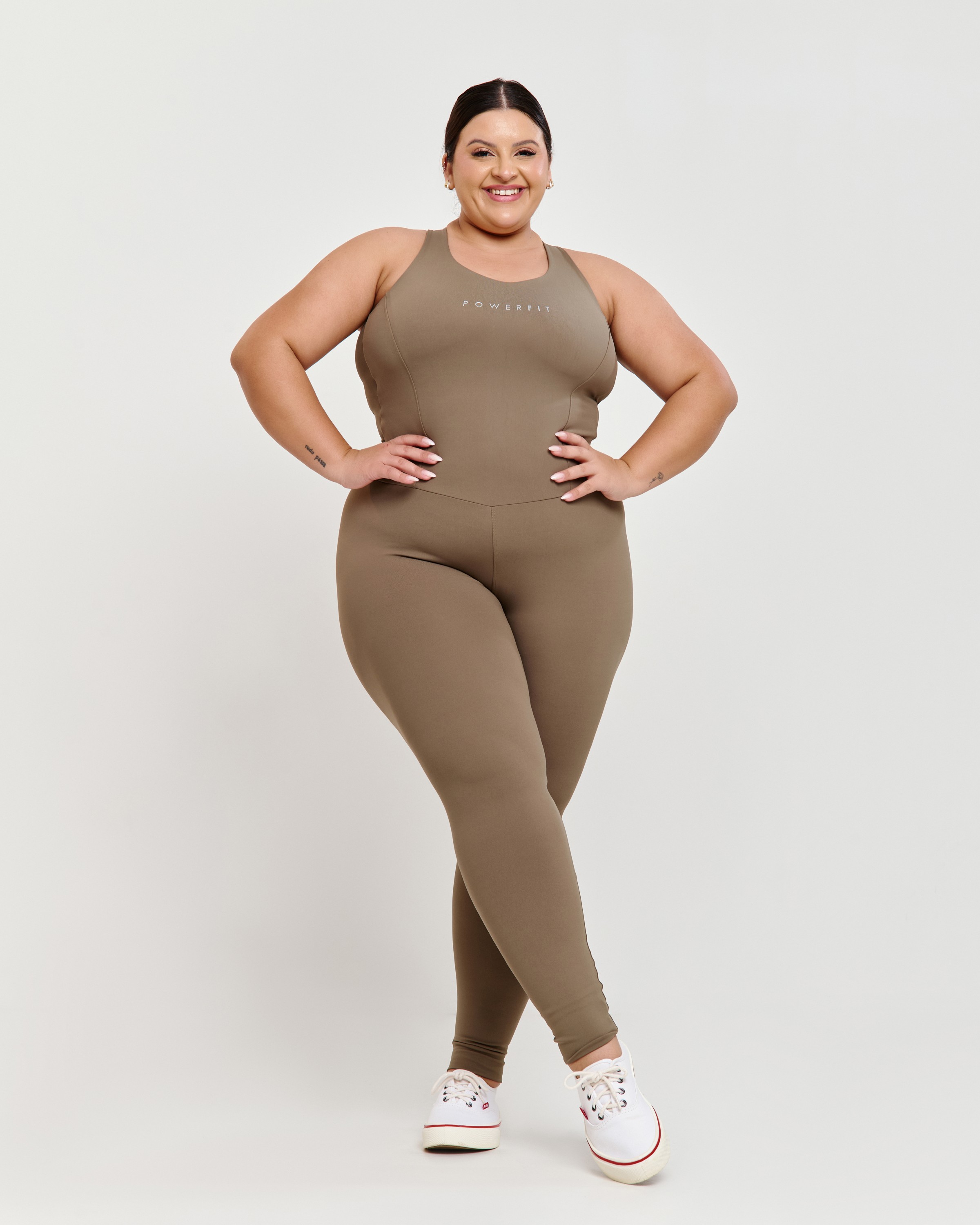 CHUBBY Macacão Modelador Plus Size Castan - Power Fit